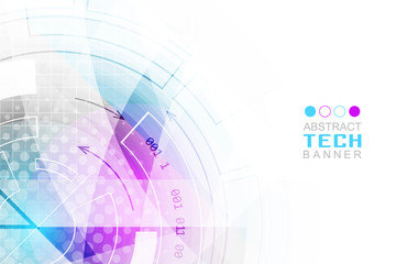 Wall Mural - abstract technological futuristic vector background with cog-wheel.