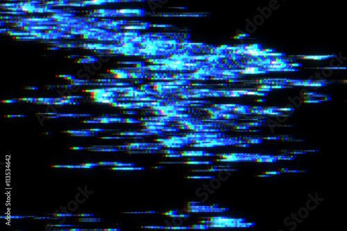 Fotografie, Obraz Abstract Glitch Effect in Motion. Nice 3D Rendering
