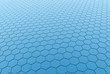 Blue Hexagon perspective background 3d rendering.