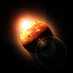 Wall Mural - Star on the red planet