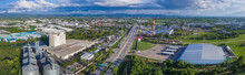 Aerial View Of Industrial Estate Northern Thailand.