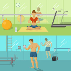 Sticker - Fitness For Men And Women Compositions