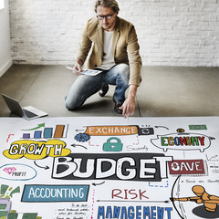 Sticker - Budget Finance Business Cash Flow Concept