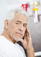 Canvas Print - Sad Senior Man At Rehab Center