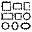 © Gizele - Set of decorative vintage frames for your design. Ornamental frame silhouettes. Vector illustration