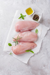 Canvas Print - Raw chicken breast