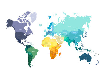 Color World Map Illustration