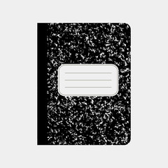 Black workbook, notebook