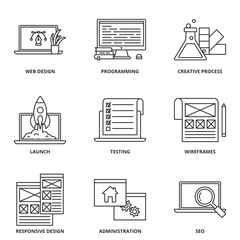 web development icons set