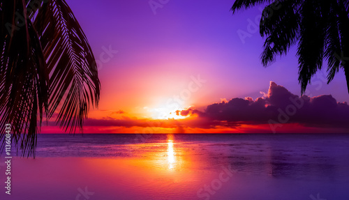 Tahiti Sunset Tapéta, Fotótapéta