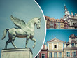 Collage of Poznan ( Poland ) images - travel background (my phot