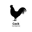 Vector illustration of a silhouette of a cock