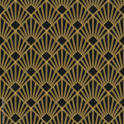 Photographie Art Deco seamless vintage wallpaper pattern