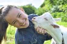 Girl With Goat
