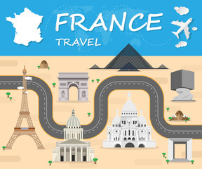 Wall Mural - france travel Icon. travel Icon Vector. travel Icon Art. travel