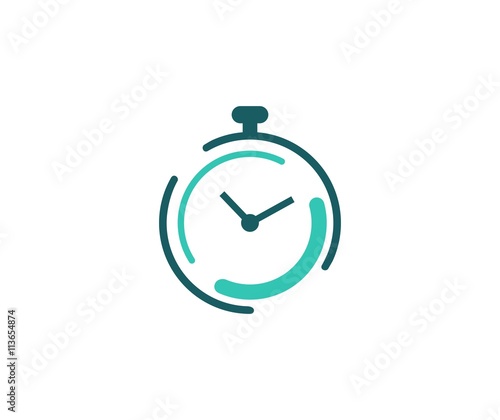 Clock Logo Stock Vektorgrafik Adobe Stock