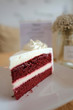 Red velvet Cake , selective focus.