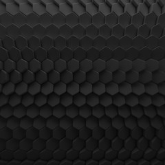 Black abstract squares backdrop. 3d rendering geometric polygons