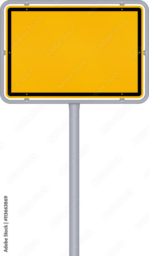 © PixlMakr - Leeres Ortsschild Leeres Ortsschild