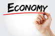 © dizain - Hand writing ECONOMY with marker, business concept