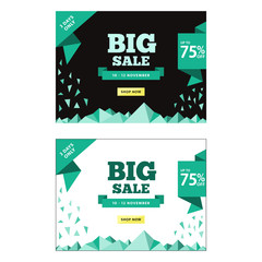 Canvas Print - multipurpose banner design in dark and white background