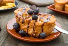 Homemade French Toast With Blueberries