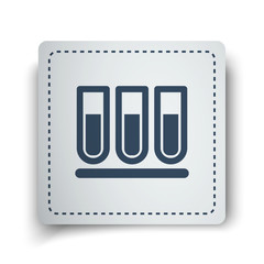 Wall Mural - Black Test Tube icon on white sticker