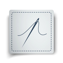 Wall Mural - Black Needle icon on white sticker