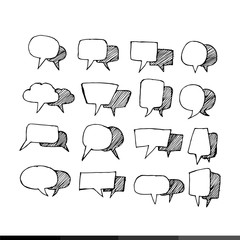 Wall Mural - Speech bubble hand drawing illustration design