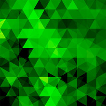 Abstract Background Consisting Of Green, Black Triangles, Vector