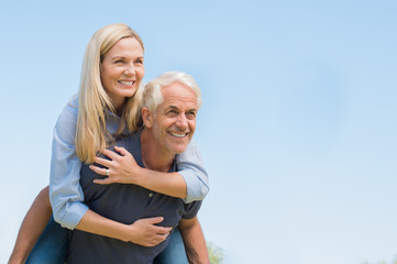 Happy senior couple enjoying