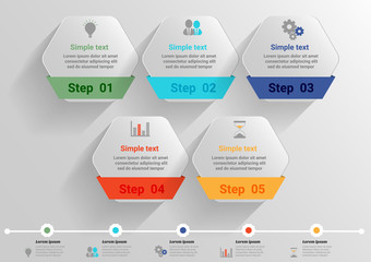 Wall Mural - Infographic banners Templates for Business.Vector design element