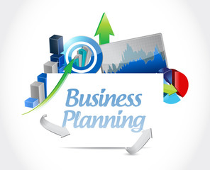 business planning charts sign concept illustration