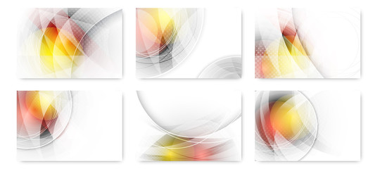Wall Mural - set of abstract business futuristic innovation background.