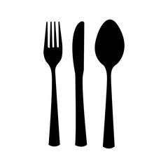 Poster - table cutlery  isolated icon design