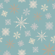 Seamless Winter Background With Snowflakes