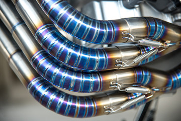 burning blue titanium welding pipe