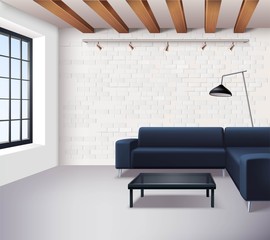 Poster - Realistic Loft Interior Concept