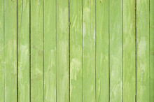 Old Green Wooden Fence Background Texture