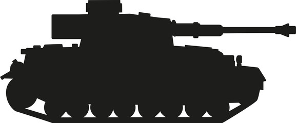 Wall Mural - Tank silhouette