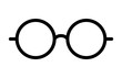Round glasses or reading eyeglasses line art icon for apps and websites