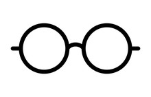 Round Glasses Or Reading Eyeglasses Line Art Icon For Apps And Websites