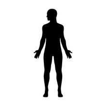 Male Human Body With Head Turned To Side Flat Icon For Apps And Websites