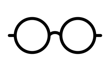 round glasses or reading eyeglasses line art icon for apps and websites