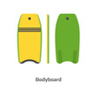 Body Board Vector Illustration