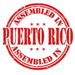 Wall Mural - Assembled in Puerto Rico stamp