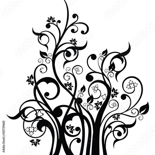 flowers leaves and swirls design element silhouette in black buy black swirls designs