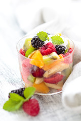 Wall Mural - Healthy fruit salad.