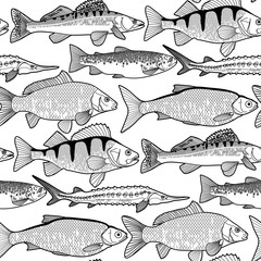 graphic freshwater fish pattern