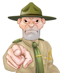 Canvas Print - Drill Sergeant Pointing